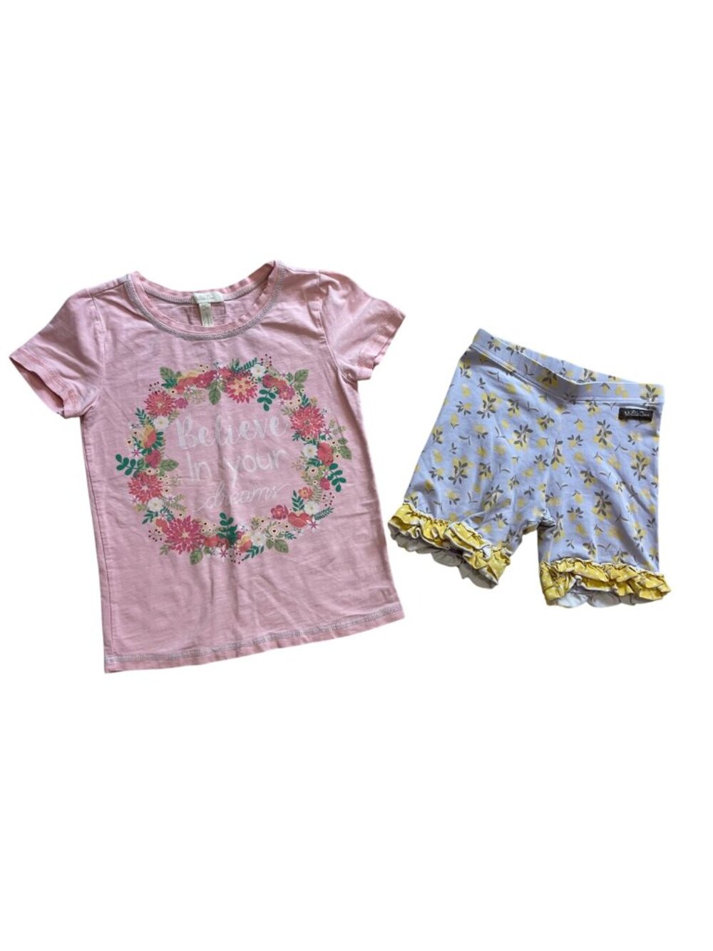 Matilda Jane Believe in Your Dreams T-Shirt Tart and Sweet Shorties Girls Size 8